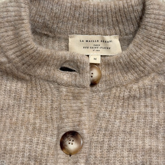 Sezane Othello Cardigan - Light Beige Size M - Picture 5 of 6
